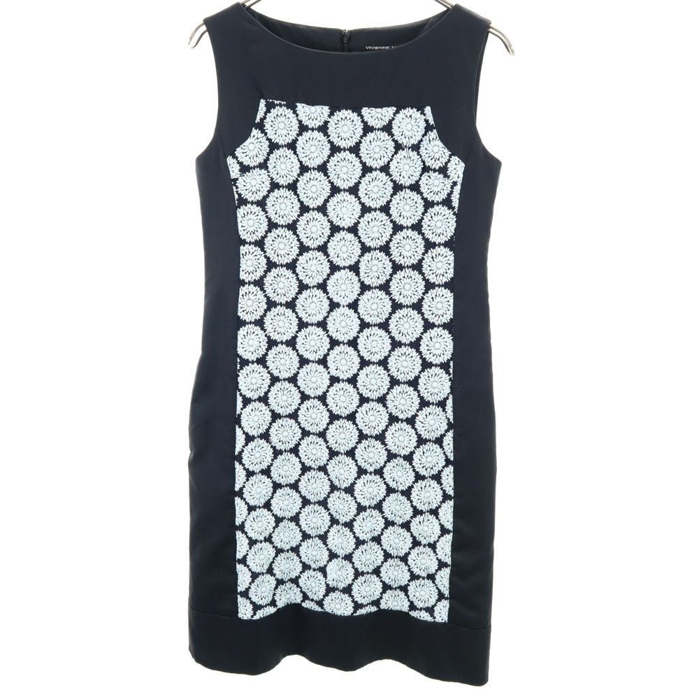 VIVIENNE TAM ヴィヴィアンタム ノースリーブ ワンピース 0 ブラック レディース