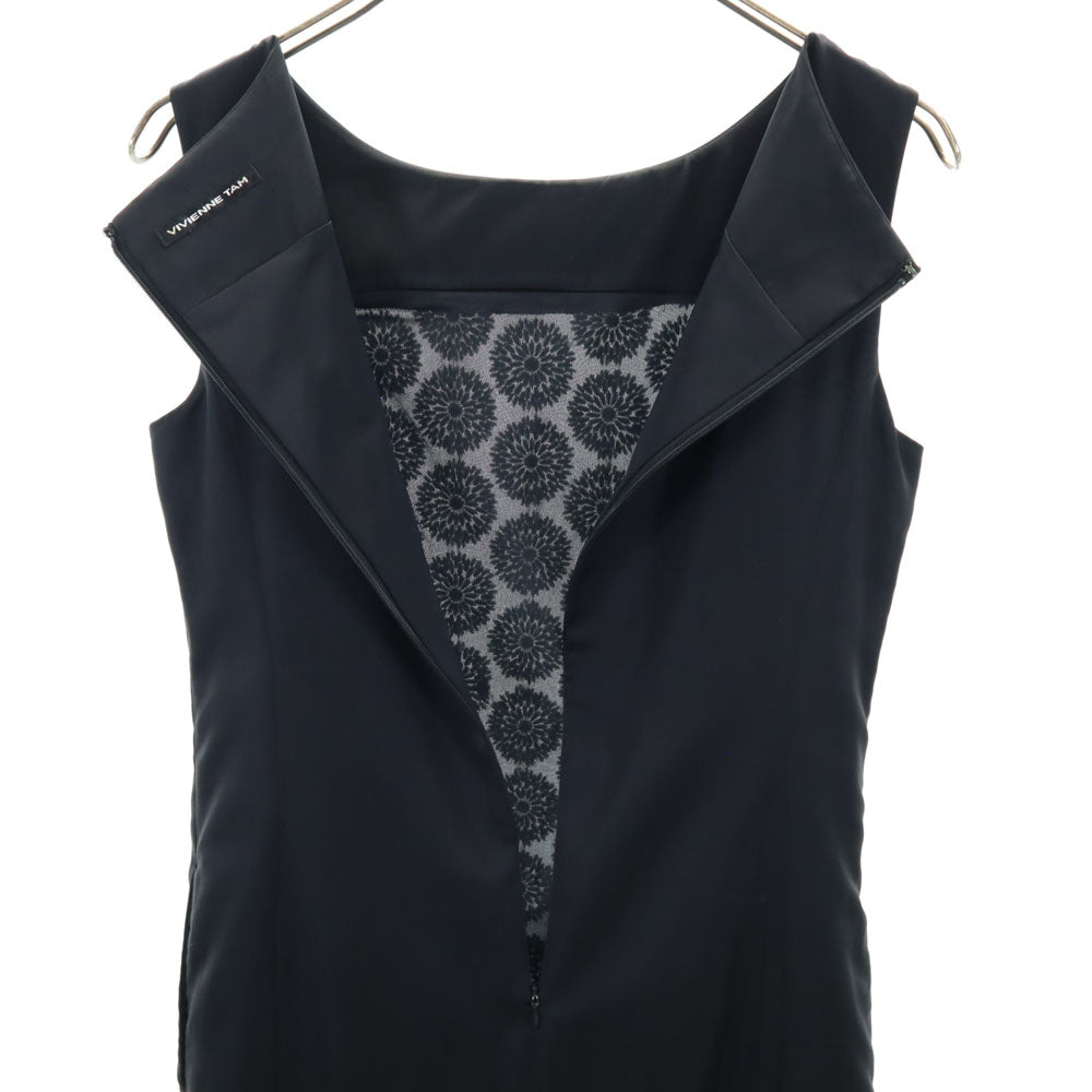 VIVIENNE TAM ヴィヴィアンタム ノースリーブ ワンピース 0 ブラック レディース