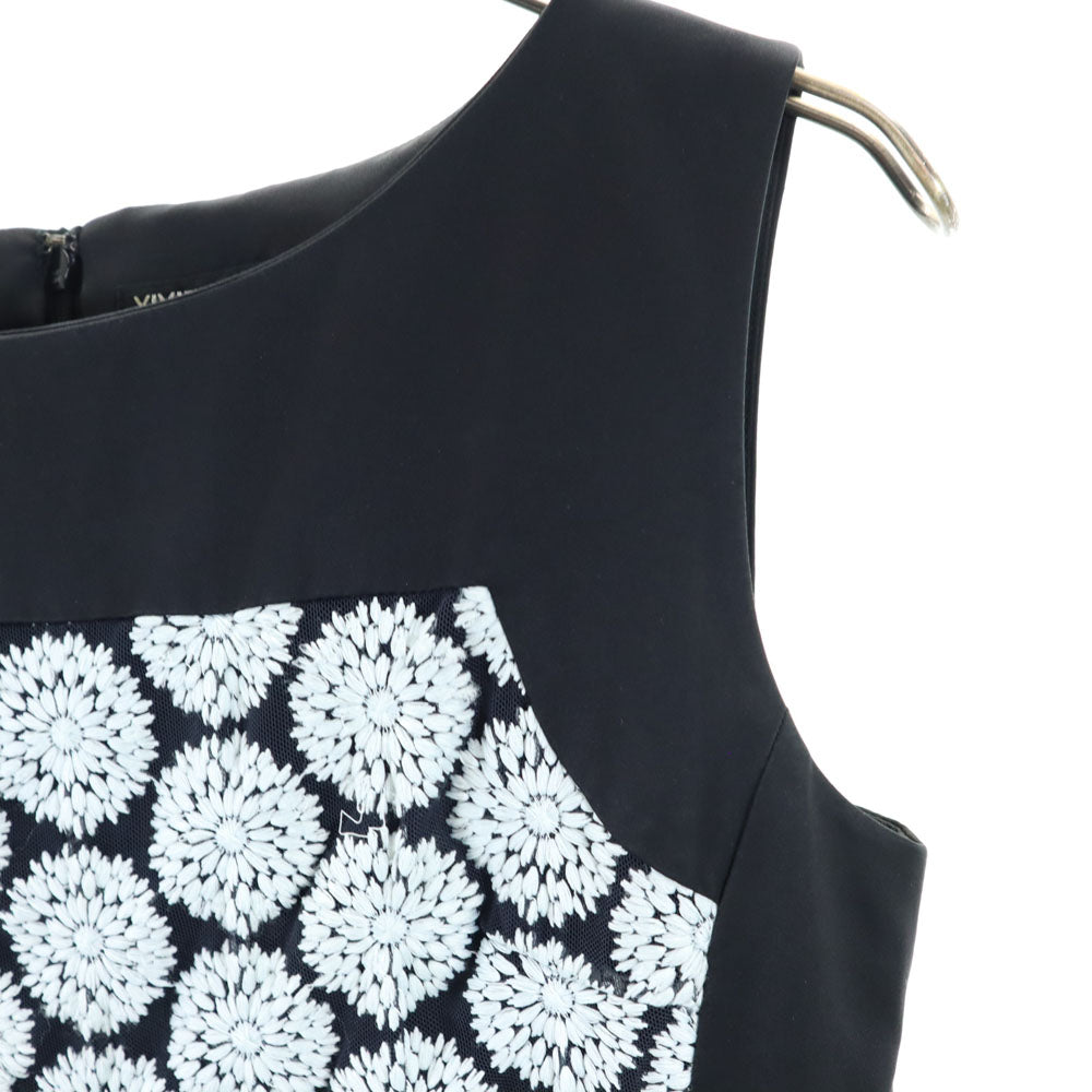 VIVIENNE TAM ヴィヴィアンタム ノースリーブ ワンピース 0 ブラック レディース