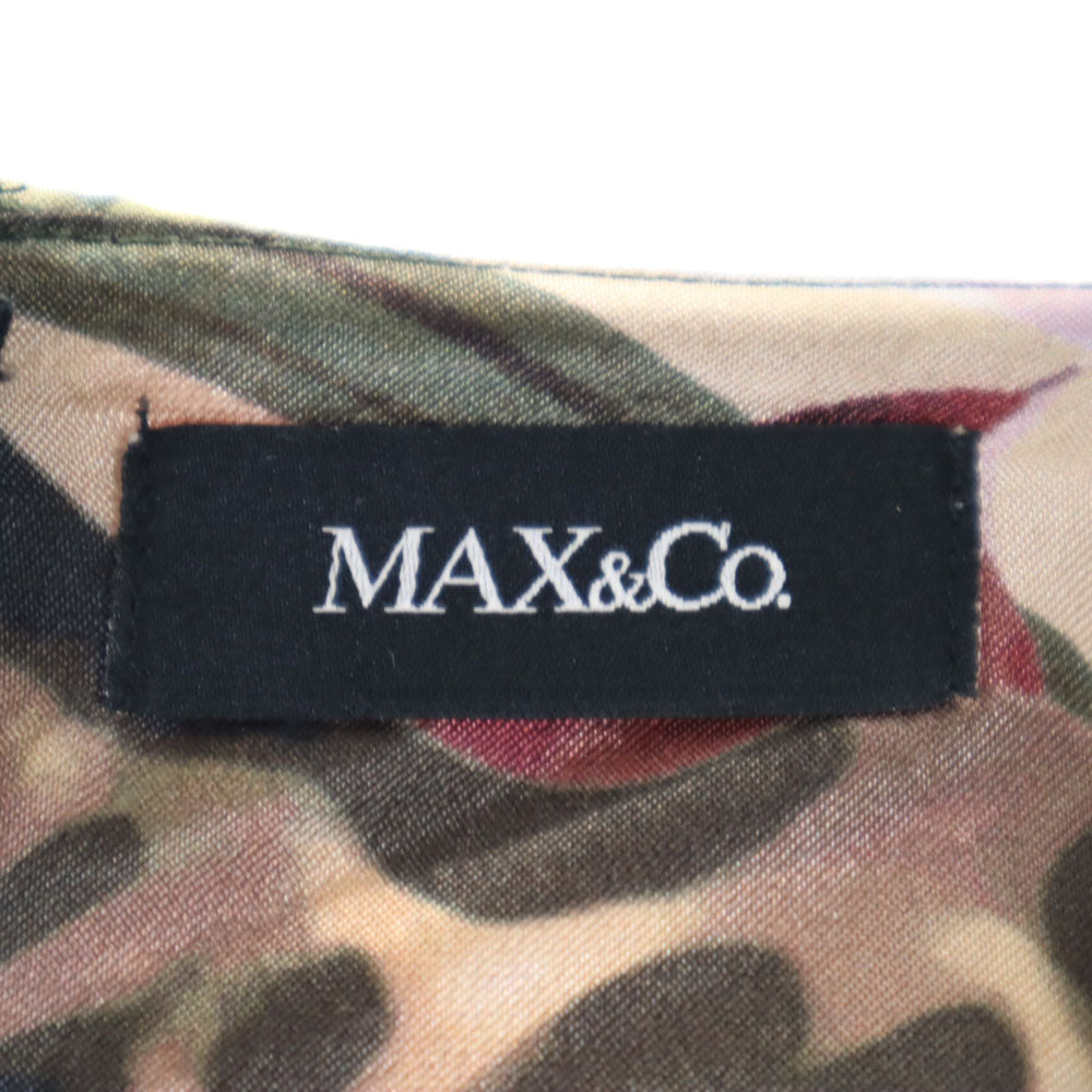 MAX&CO マックスアンドコー 総柄 半袖 ワンピース 40 赤系 レディース