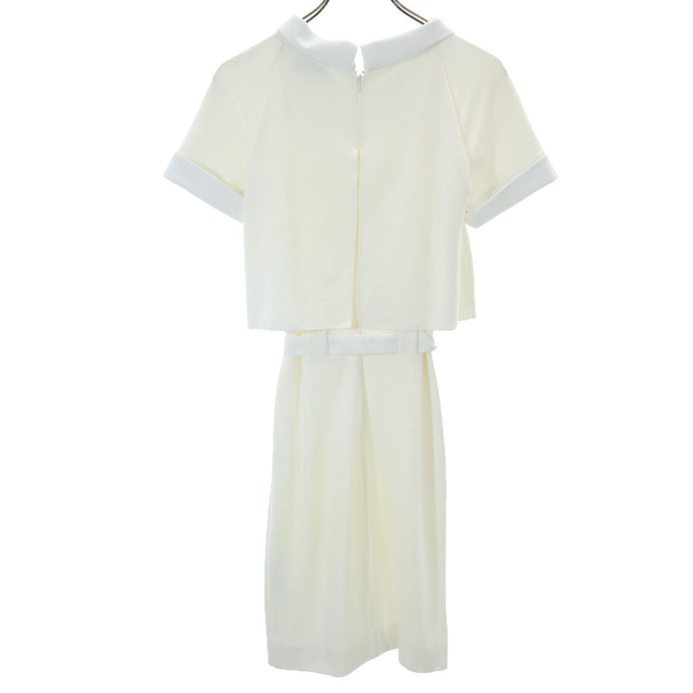 Emporio Armani エンポリオアルマーニ 半袖 レイヤード ワンピース 36 ホワイト レディース