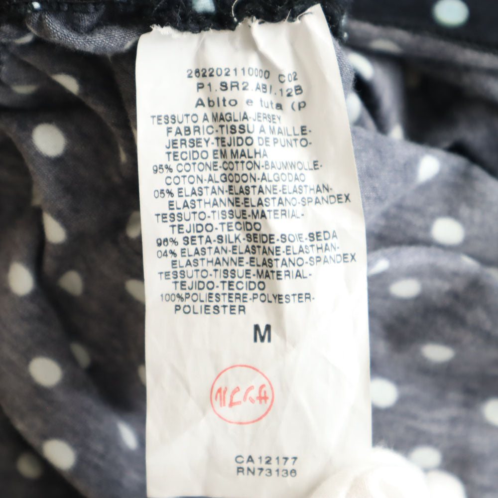 SPORTMAX スポーツマックス イタリア製 ドット柄 ワンピース M チャコールブラック系 水玉 レディース