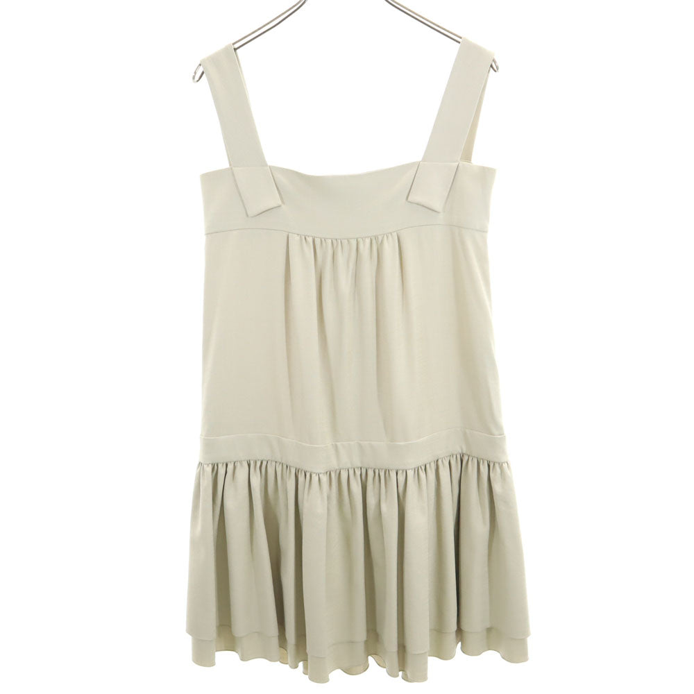 FOXEY NEW YORK フォクシーニューヨーク 日本製 キャミワンピース 38 グレージュ レディース