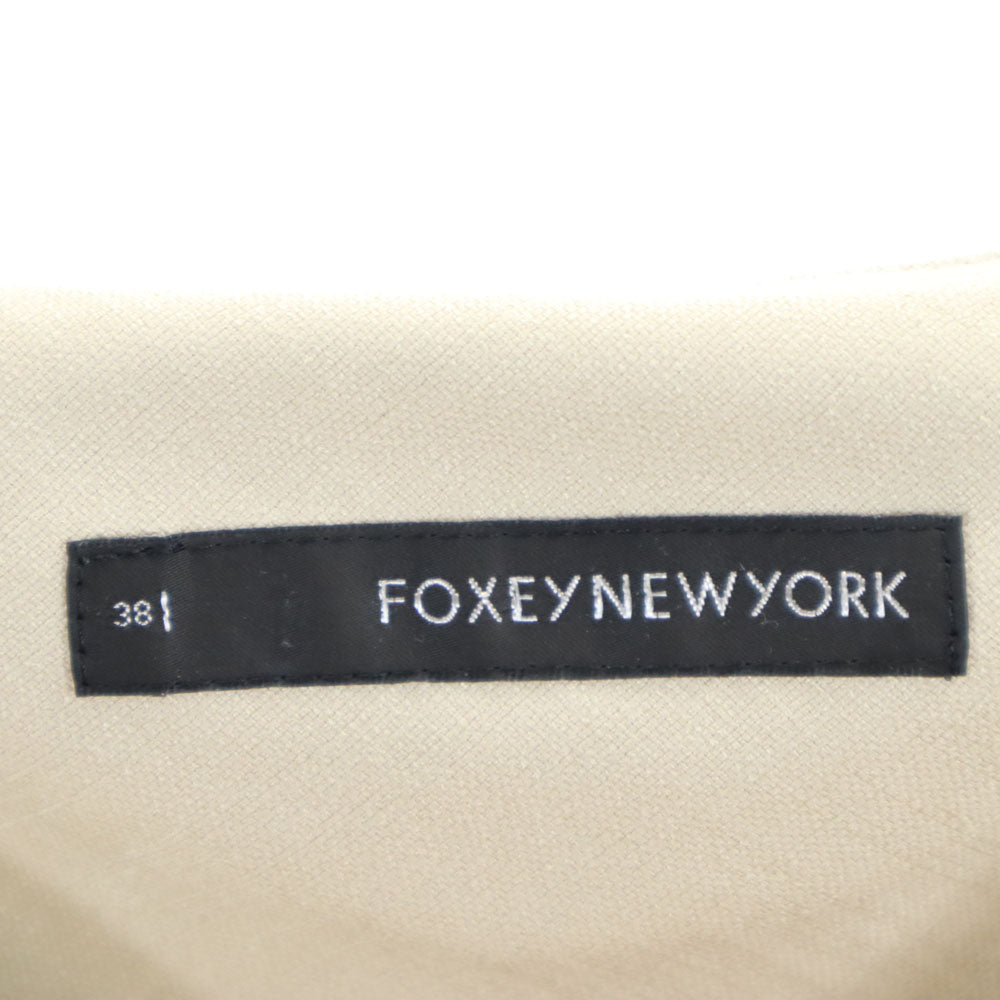 FOXEY NEW YORK フォクシーニューヨーク 日本製 キャミワンピース 38 グレージュ レディース