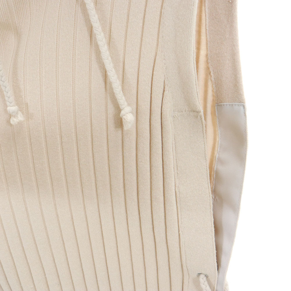 AMERI UNDRESSED アメリ リネンブレンド ノースリーブ リブニット ロングワンピース ベージュ レディース