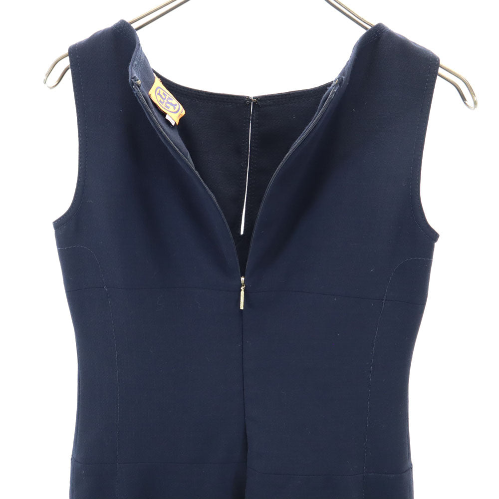 Tory Burch トリーバーチ ノースリーブ ワンピース 2 ネイビー レディース