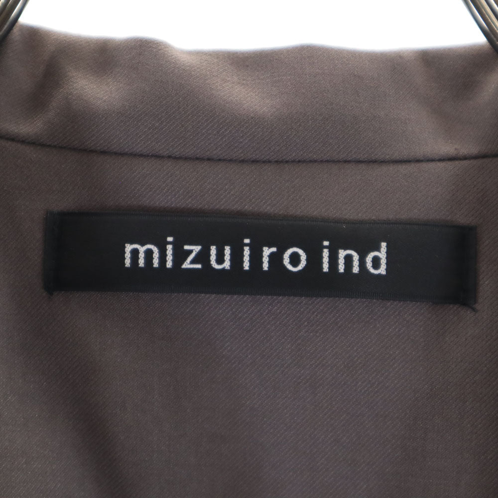 ミズイロインド ロング ベスト グレー mizuiro ind レディース