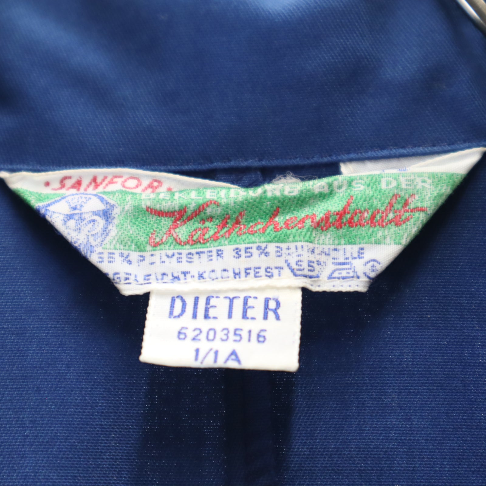 SANFOR 70s 80s ヴィンテージ ユーロワーク コート 48 青紺 メンズ