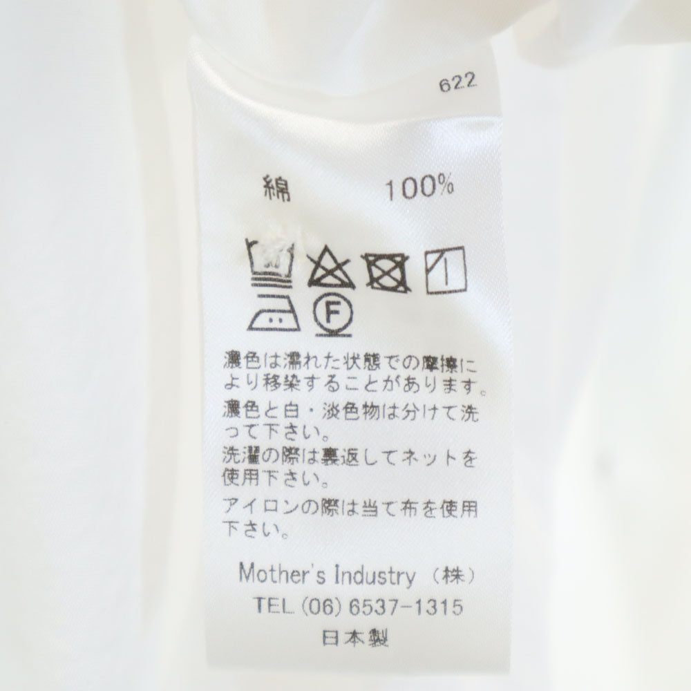 mizuiro ind ミズイロインド 長袖 スタンドカラー シャツワンピース 白 レディース