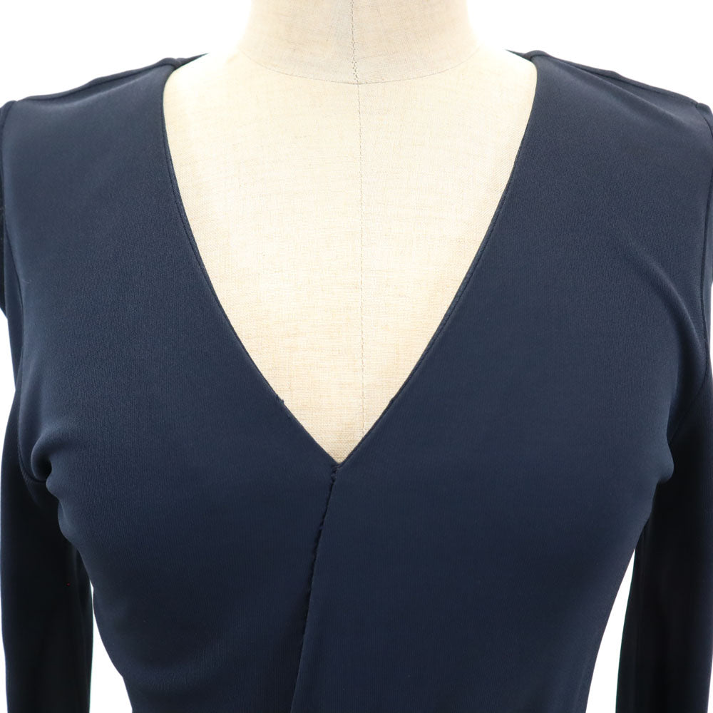 GUCCI グッチ イタリア製 長袖 ワンピース S ネイビー レディース