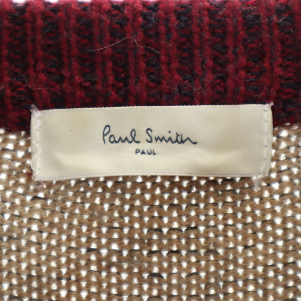 Paul Smith ポールスミス ウール 長袖 ニット ワンピース M ボルドー レディース