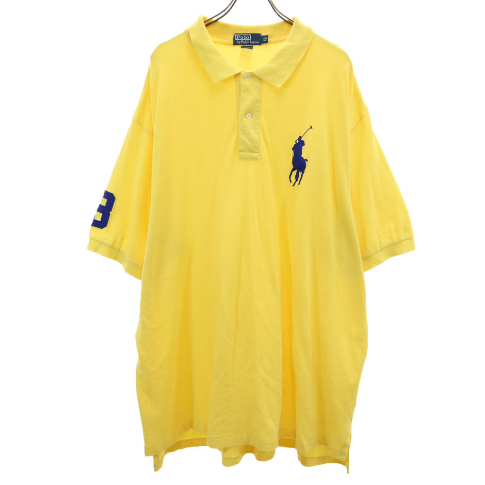 ポロバイラルフローレン ビックポニー 半袖 ポロシャツ 3XB イエロー Polo by Ralph Lauren 鹿の子地 ビックサイズ メンズ