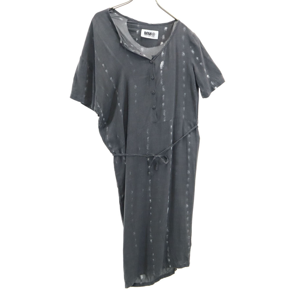 MM6 エムエムシックス イタリア製 半袖 変形 ワンピース 36 チャコールグレー Maison Martin Margiela マルジェラ レディース