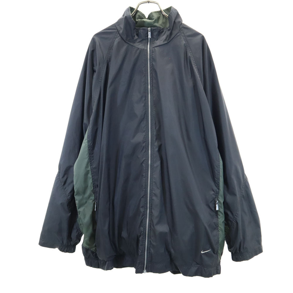NIKE ナイキ 90s 00s 白タグ オールド ナイロンジャケット XL ブラック×カーキ メンズ