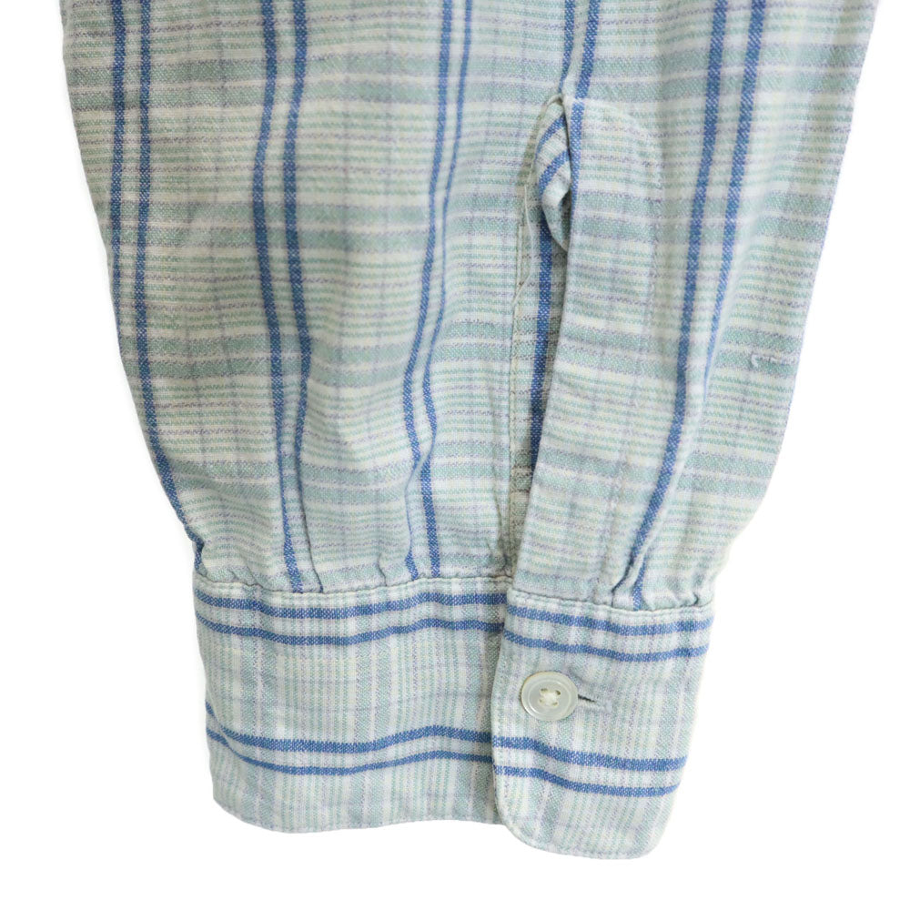 RRL 90s 初期タグ 赤3星 オールド チェック柄 長袖 シャツ XL ブルー系 ダブルアールエル RALPH LAUREN メンズ