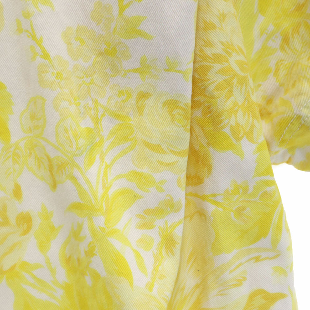 Stella McCartney ステラマッカートニー イタリア製 花柄 半袖 スキッパー ワンピース 36 イエロー レディース