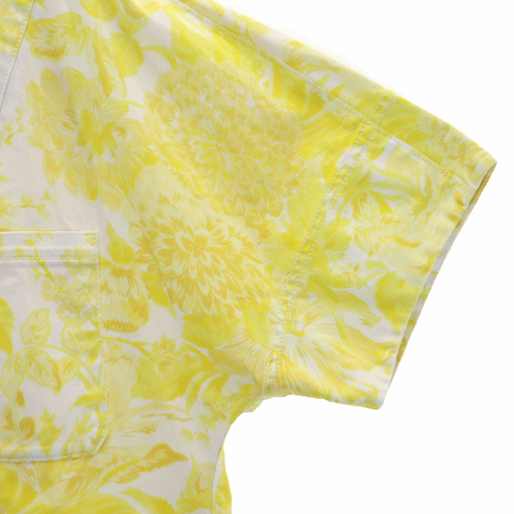 Stella McCartney ステラマッカートニー イタリア製 花柄 半袖 スキッパー ワンピース 36 イエロー レディース