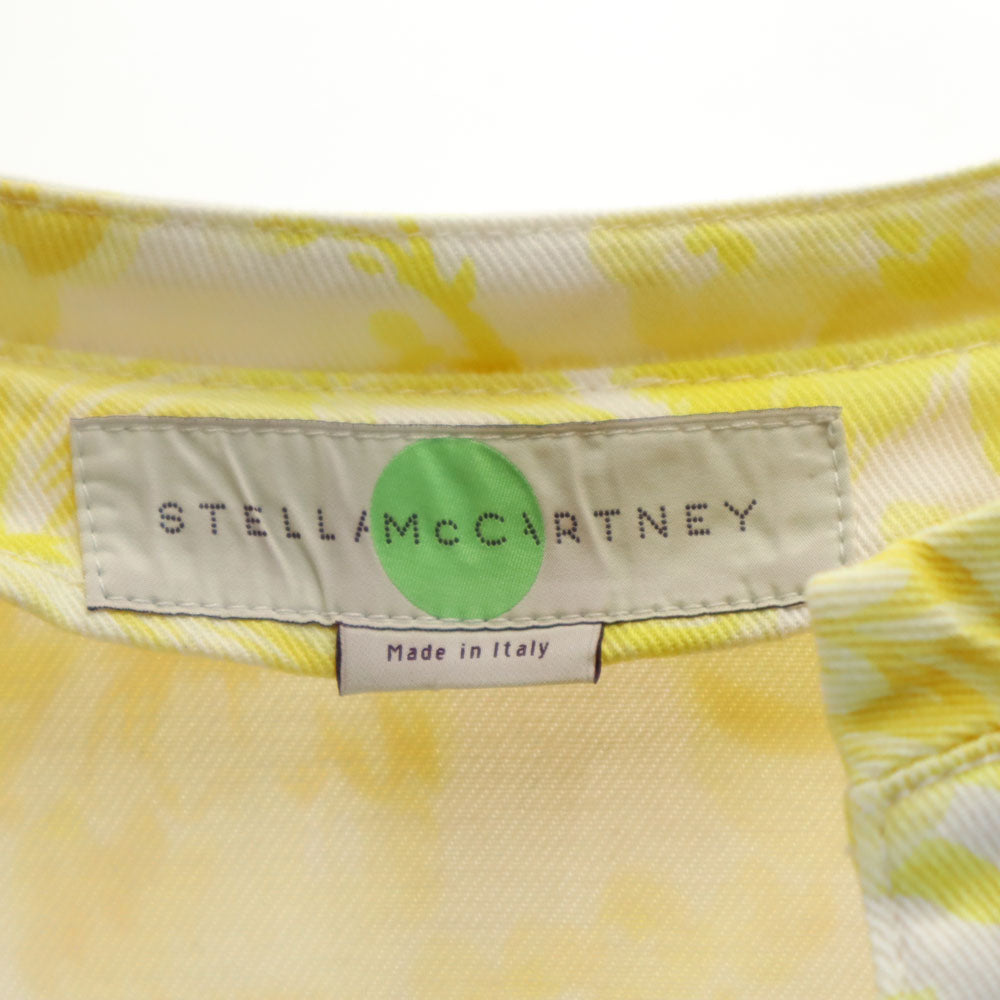 Stella McCartney ステラマッカートニー イタリア製 花柄 半袖 スキッパー ワンピース 36 イエロー レディース
