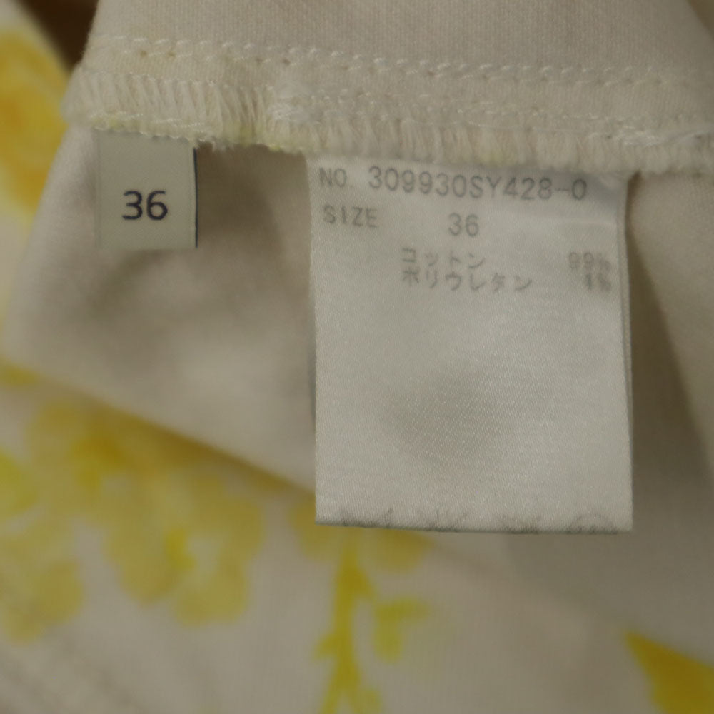 Stella McCartney ステラマッカートニー イタリア製 花柄 半袖 スキッパー ワンピース 36 イエロー レディース