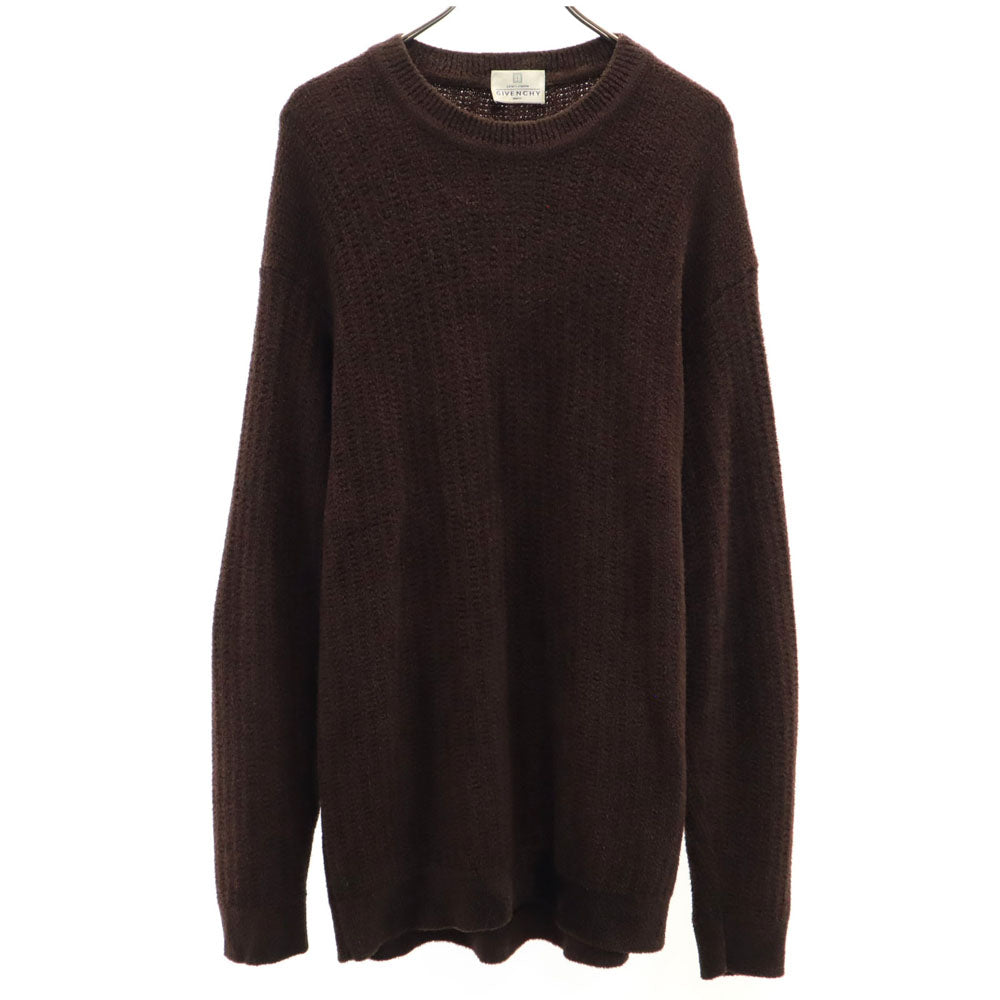 GIVENCHY ジバンシィ 90s イタリア製 ウールブレンド オールド 長袖 セーター L ブラウン GENTLEMAN ニット メンズ
