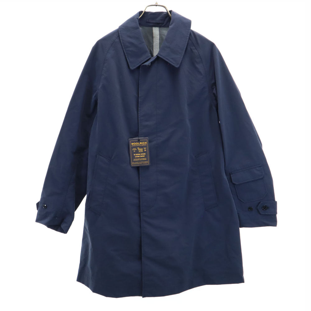 WOOLRICH ウールリッチ 未使用 日本製 長袖 ナイロン ステンカラーコート M ネイビー系 タグ付き メンズ