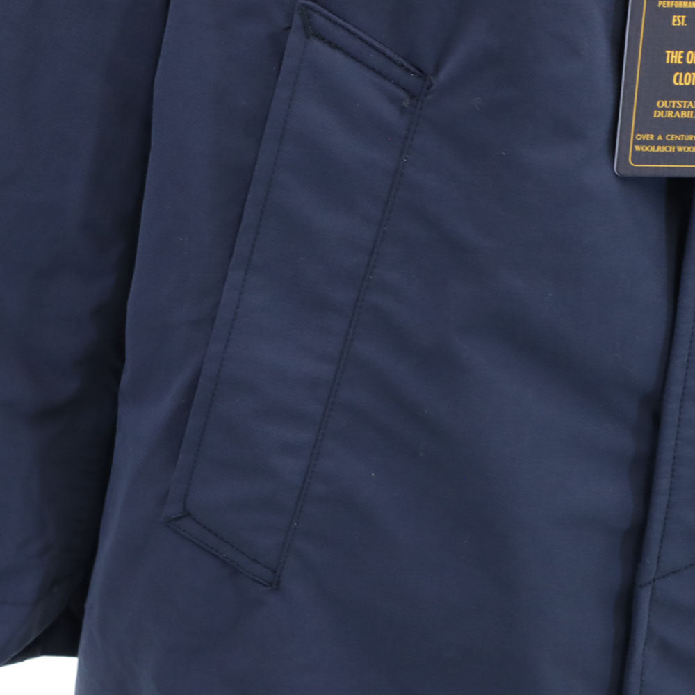 WOOLRICH ウールリッチ 未使用 日本製 長袖 ナイロン ステンカラーコート M ネイビー系 タグ付き メンズ