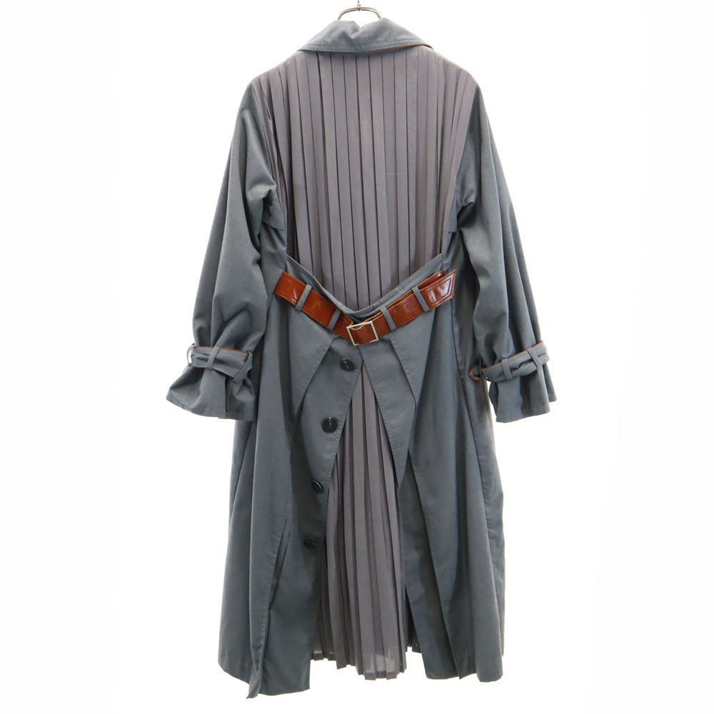 AMERI UNDRESSED アメリ 長袖 バックプリーツベルテッド トレンチコート グレー系 レディース