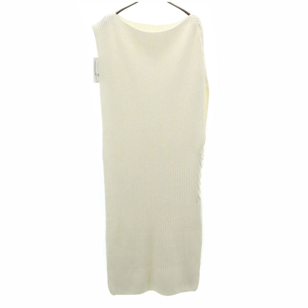 未使用 アメリ ヴィンテージ ロング ニットベスト F アイボリー レディース