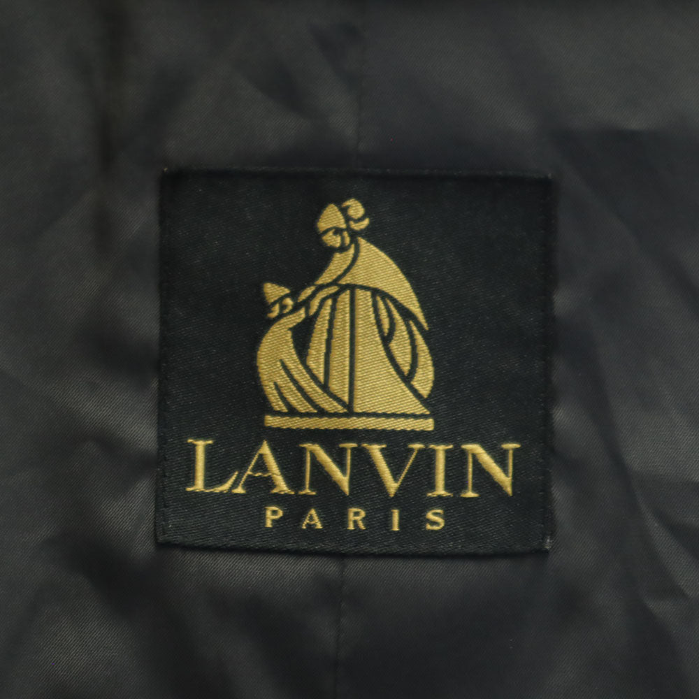 LANVIN ランバン 90s オールド ステンカラーコート R44-43 チャコールグレー メンズ