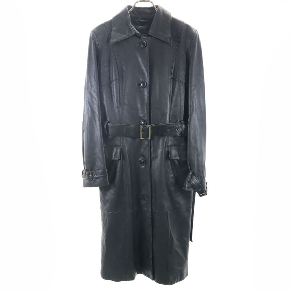 LITTLE NEW YORK リトルニューヨーク シープスキン レザーコート 6 ブラック COLLECTION レディース