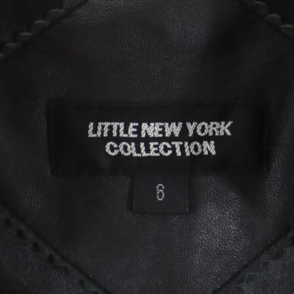 LITTLE NEW YORK リトルニューヨーク シープスキン レザーコート 6 ブラック COLLECTION レディース