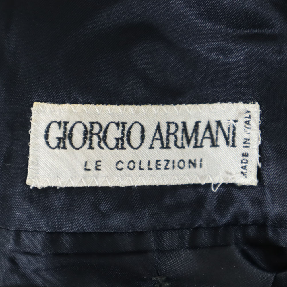 ジョルジオアルマーニ 90s イタリア製 ウール オールド チェスターコート 46 ブラック GIORGIO ARMANI LE COLLEZIONI メンズ