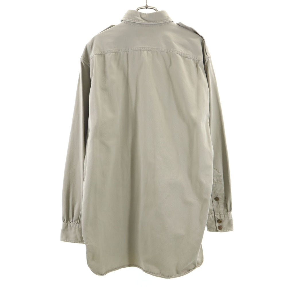 RRL ダブルアールエル 90s 赤3星 初期タグ オールド 長袖 ワークシャツ M グレージュ RALPH LAUREN メンズ