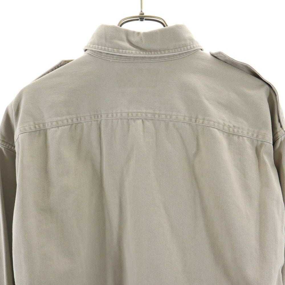 RRL ダブルアールエル 90s 赤3星 初期タグ オールド 長袖 ワークシャツ M グレージュ RALPH LAUREN メンズ