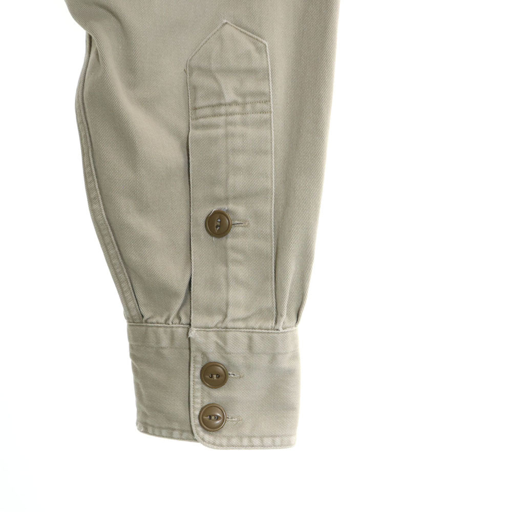 RRL ダブルアールエル 90s 赤3星 初期タグ オールド 長袖 ワークシャツ M グレージュ RALPH LAUREN メンズ