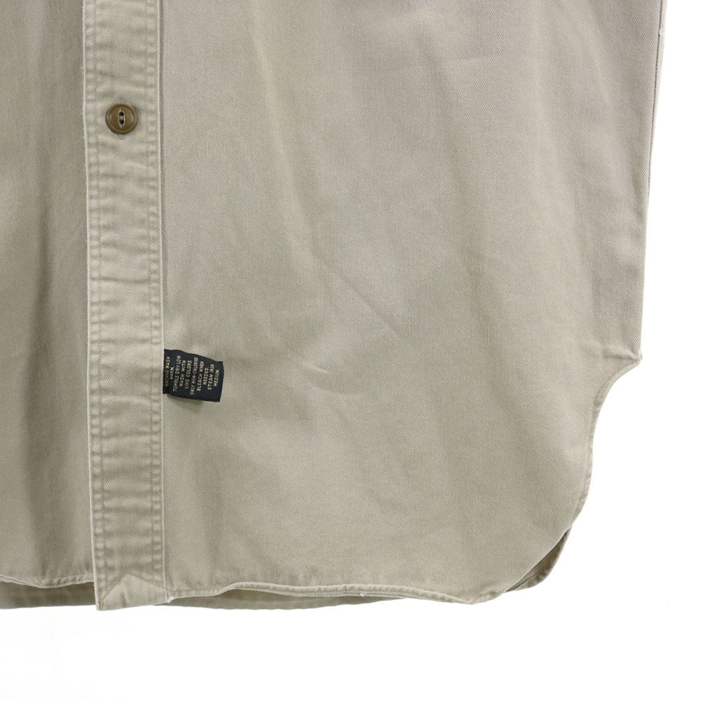 RRL ダブルアールエル 90s 赤3星 初期タグ オールド 長袖 ワークシャツ M グレージュ RALPH LAUREN メンズ