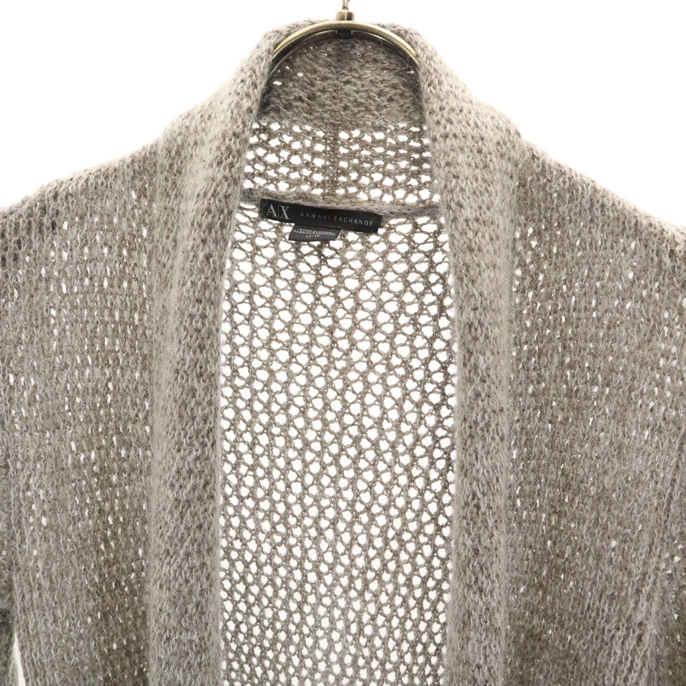 ARMANI EXCHANGE アルマーニエクスチェンジ モヘヤブレンド 長袖 ニット カーディガン XS グレー レディース