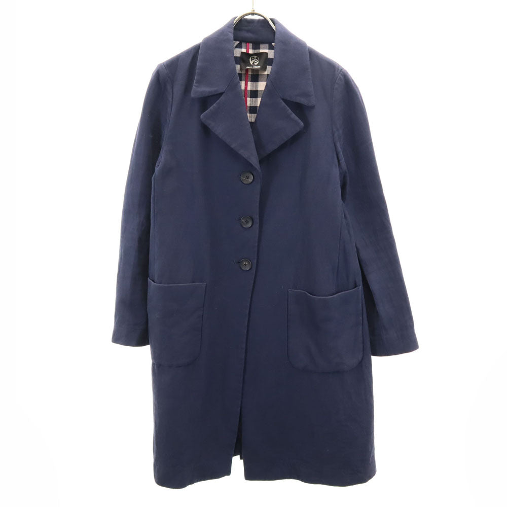 PS Paul Smith ピーエスポールスミス チェスターコート 40 ネイビー レディース