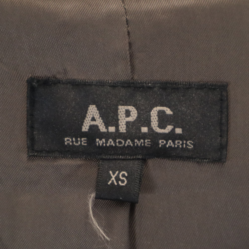 A.P.C. アーペーセー スエード切替 コート XS ブラック系 メンズ