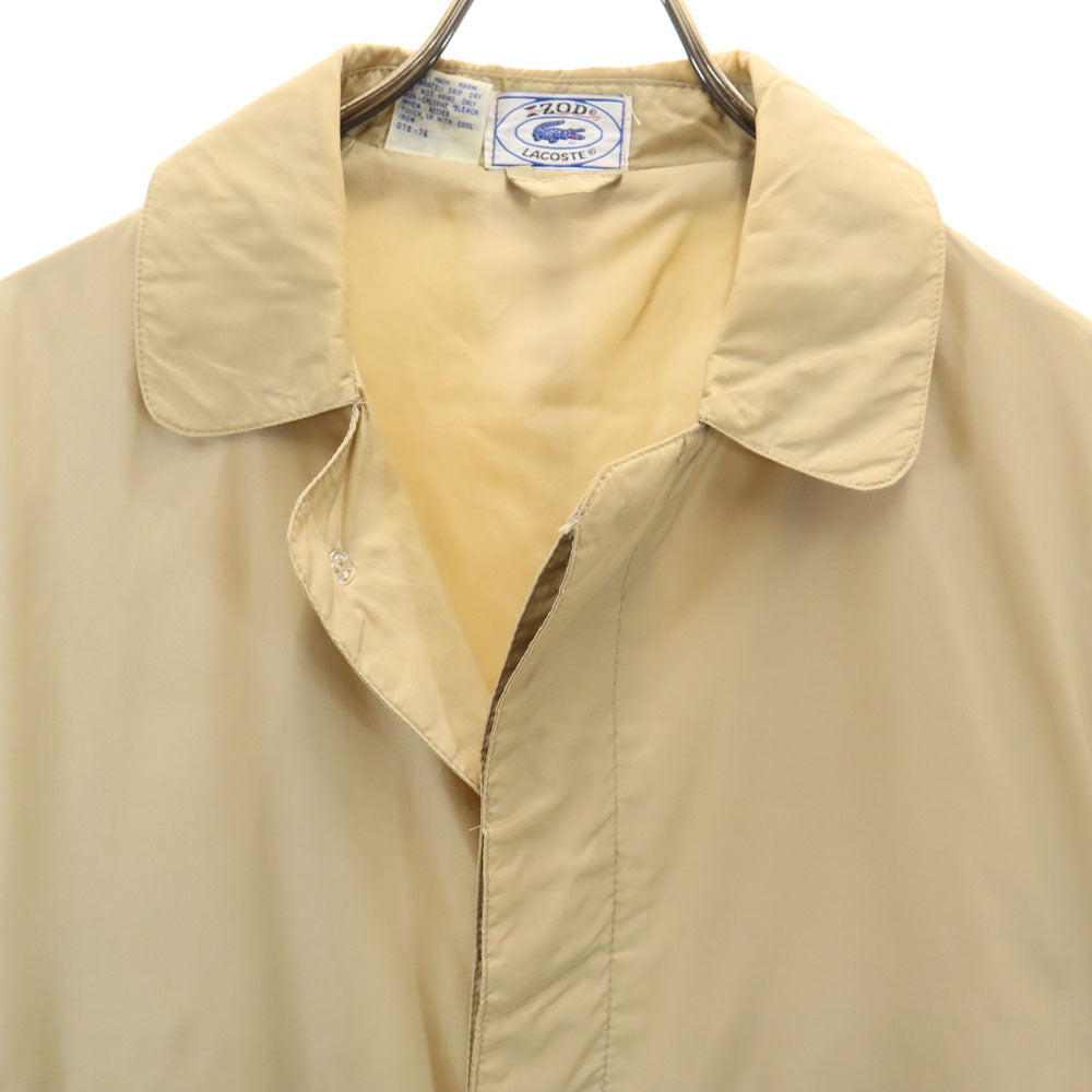 IZOD LACOSTE アイゾッドラコステ 70s ヴィンテージ 糸巻きタグ パッカブル ステンカラーコート M ベージュ メンズ