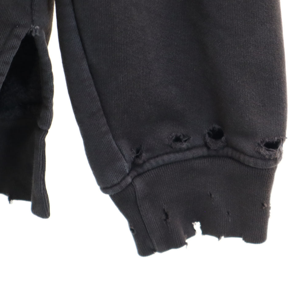 アルケミスト USA製 長袖 ヴィンテージ加工 スウェットパーカー S ダークブラウン レディース