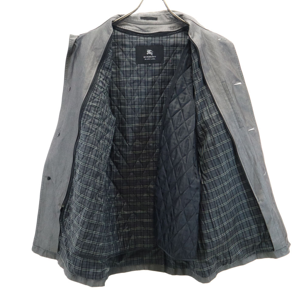 BURBERRY BLACK LABEL バーバリーブラックレーベル ライナー付き ステンカラーコート LL グレー メンズ