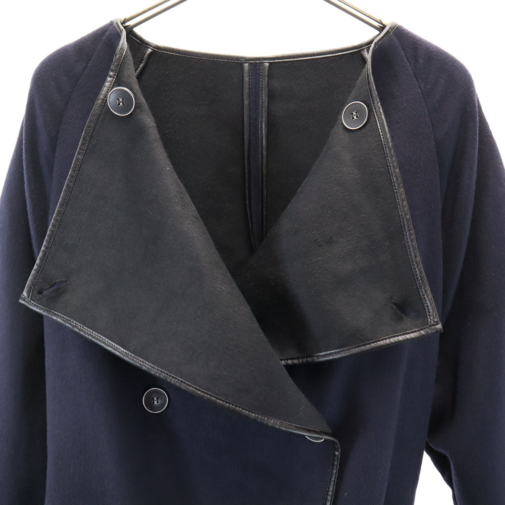 THURIUM スリウム 長袖 気持ちを込めたリバーシブル ウールコート 38 ネイビー系 レディース