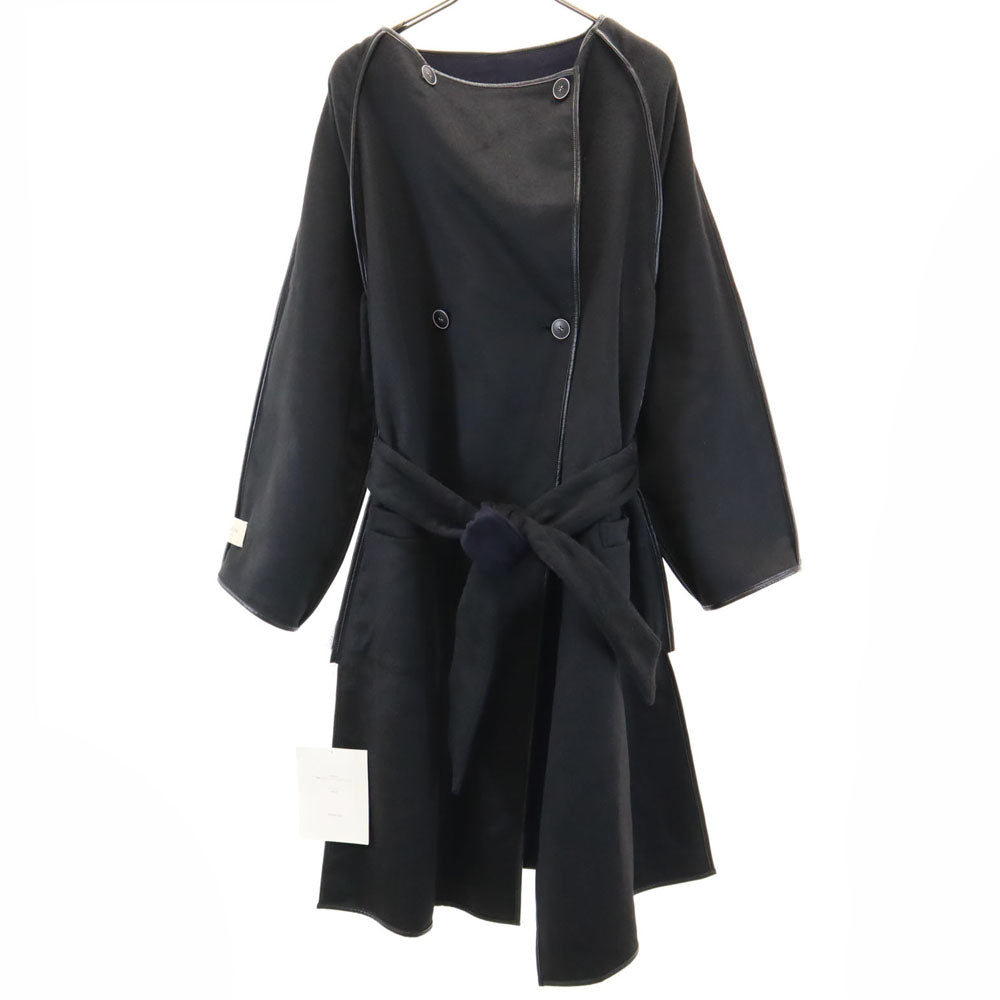 THURIUM スリウム 長袖 気持ちを込めたリバーシブル ウールコート 38 ネイビー系 レディース