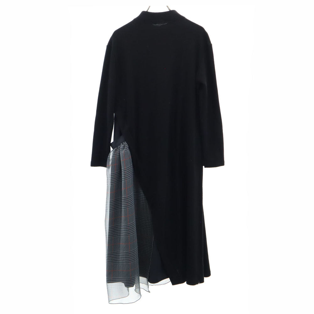 DENHAM デンハム 日本製 長袖 ニット ロングワンピース F ブラック TROLL DRESS レディース