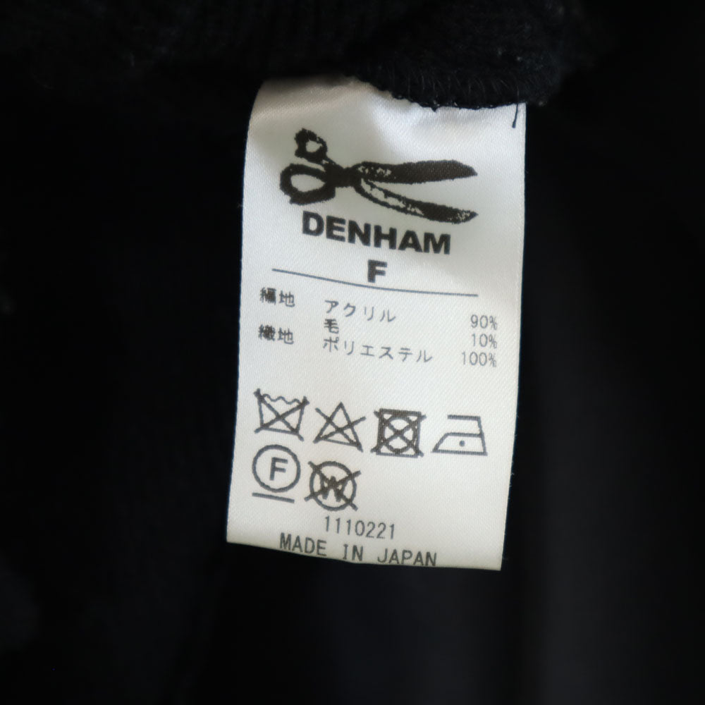 DENHAM デンハム 日本製 長袖 ニット ロングワンピース F ブラック TROLL DRESS レディース