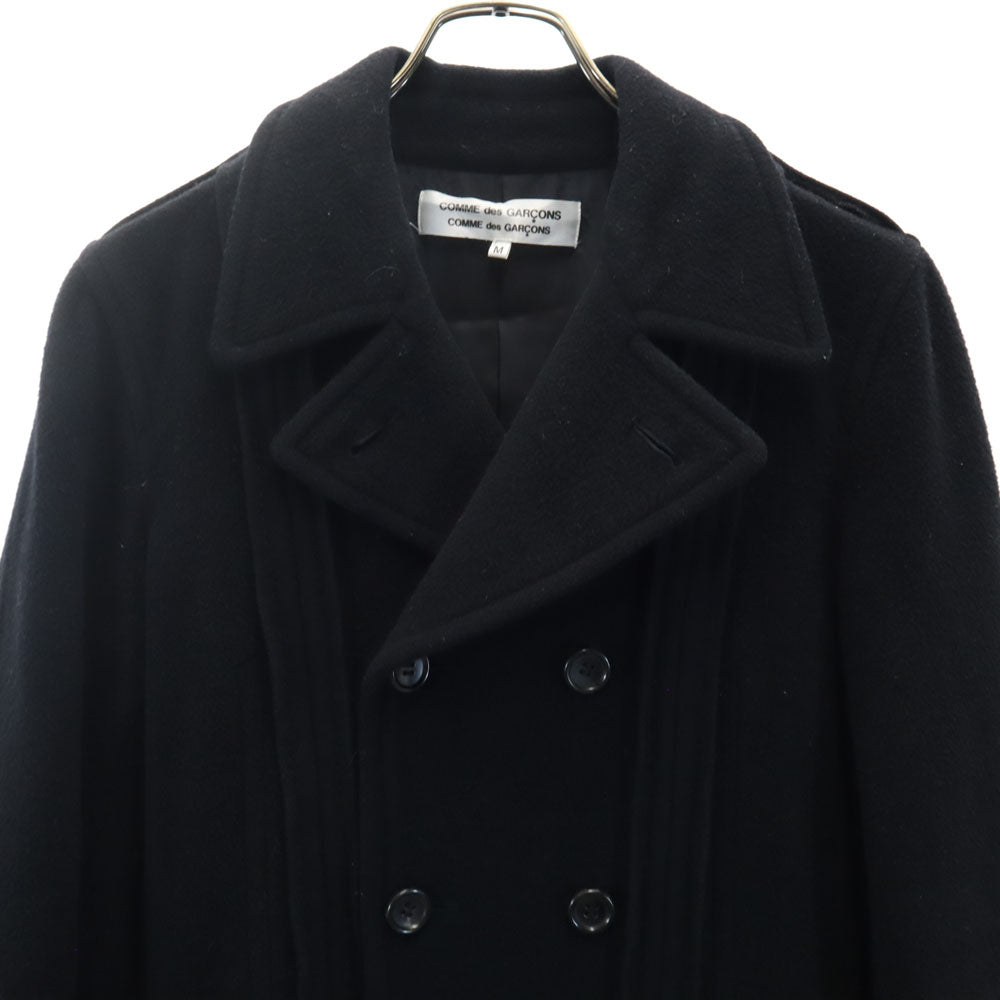 Comme des Garcons Comme des Garcons コムデギャルソンコムデギャルソン 2005年 日本製 ウールブレンド ダブル コート M チャコールブラック レディース