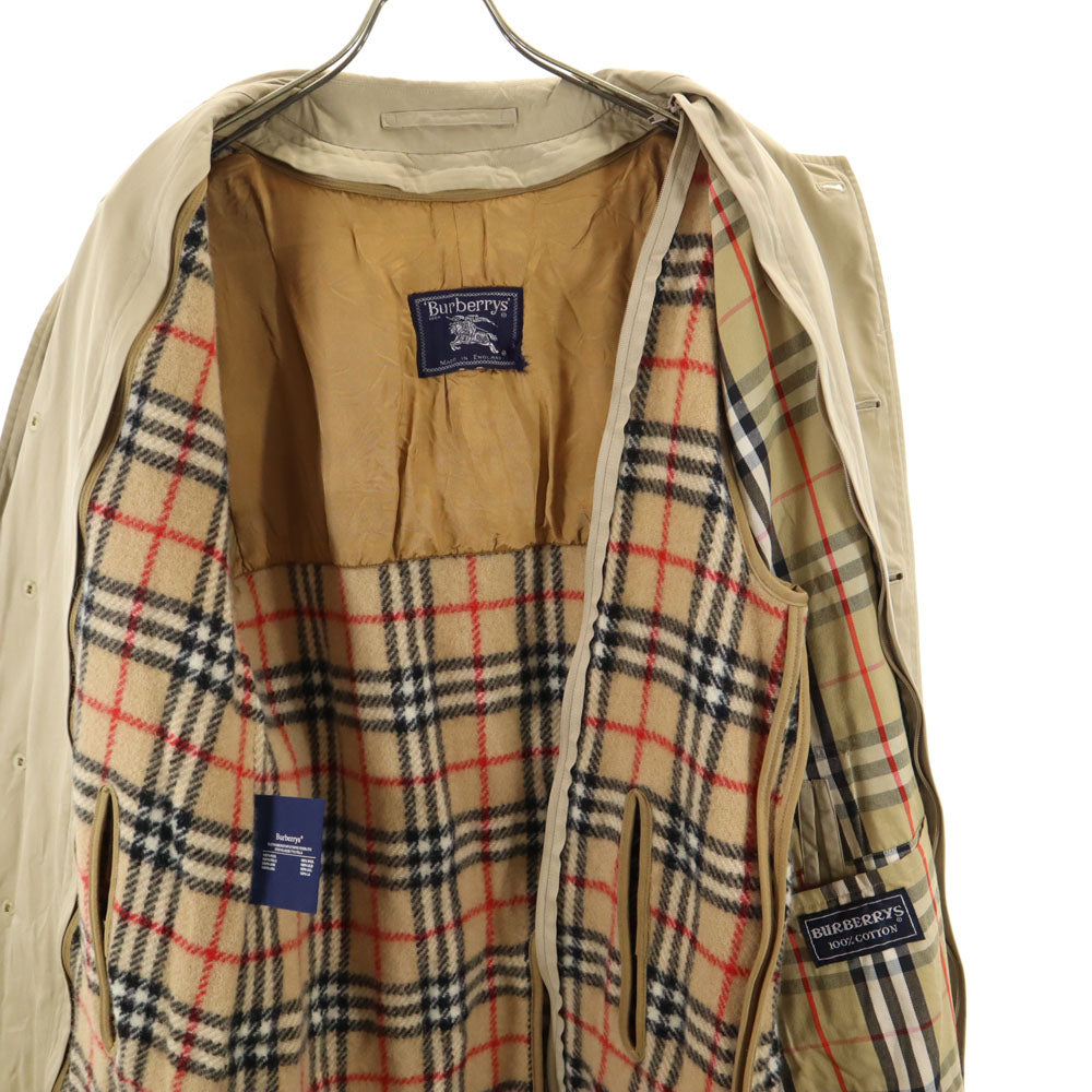 Burberrys バーバリーズ 90s 英国製 オールド ステンカラーコート 46 ベージュ ライナー付き メンズ