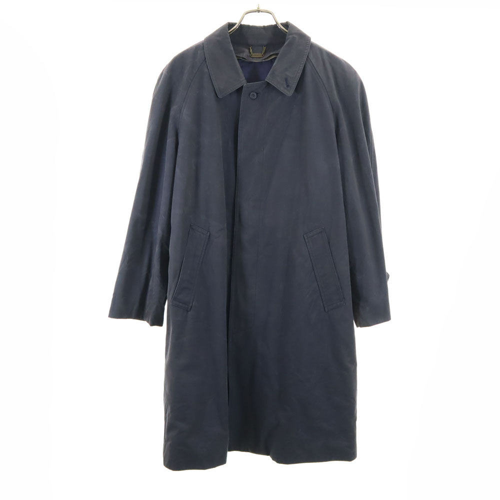 BALENCIAGA バレンシアガ 80s 90s オールド 日本規格 ステンカラーコート A4 ネイビー ライナー付き メンズ