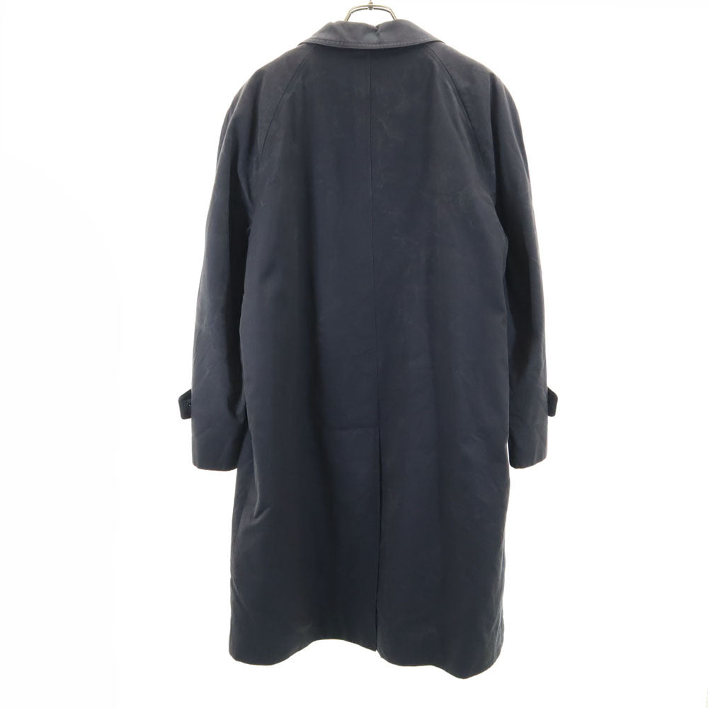 BALENCIAGA バレンシアガ 80s 90s オールド 日本規格 ステンカラーコート A4 ネイビー ライナー付き メンズ